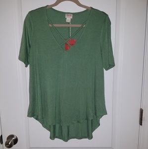 Mossimo cross front short sleeved t-shirt